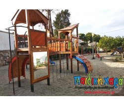 Πολυσύνθετο όργανο 3 πύργων με 2 τσουλήθρες και καθρέπτη παραμόρφωσης!